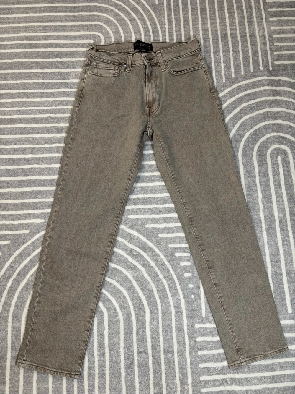 Abercrombie & Fitch Jeans, Slim Straight, 30x32, Gray Grey, Beige, NWOT